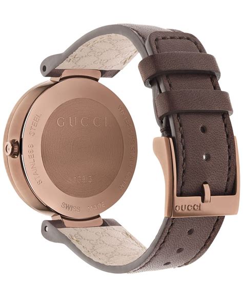 gucci interlocking 37mm leather strap watch ya133309